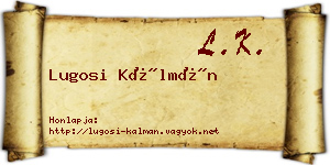 Lugosi Kálmán névjegykártya