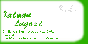 kalman lugosi business card